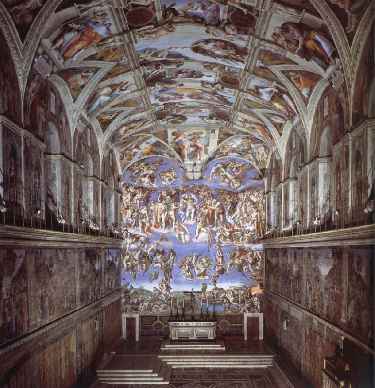 Michelangelo Buonarroti Sixtijnse chapel with the ceiling painting